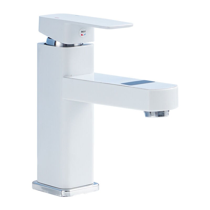 Tonchean - Robinet de contrôle de la température à affichage numérique, lavabo de salle de bains, double armoire de salle de bains, robinet carré