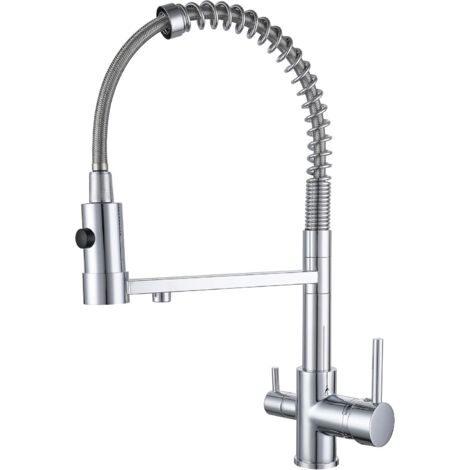 Robinet de cuisine 3 voies avec douchette extractible