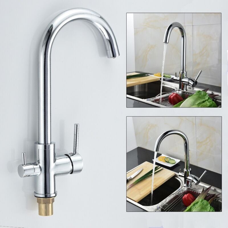 Senderpick - Robinet de cuisine 3 voies robinet d'eau filtrée robinet d'évier avec osmoseur