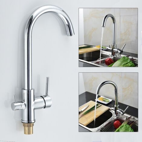 Robinet de cuisine 3 voies robinet d'eau filtrée robinet d'évier avec osmoseur