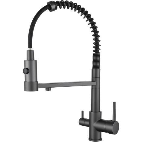 Robinet de cuisine à 3 voies avec douchette extractible