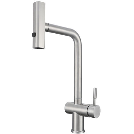 Robinet de cuisine à capteur Dare pivotant à 360 °, robinet d'évier extractible monté sur comptoir, eau chaude et froide, robinet à sorties multiples, facile à installer