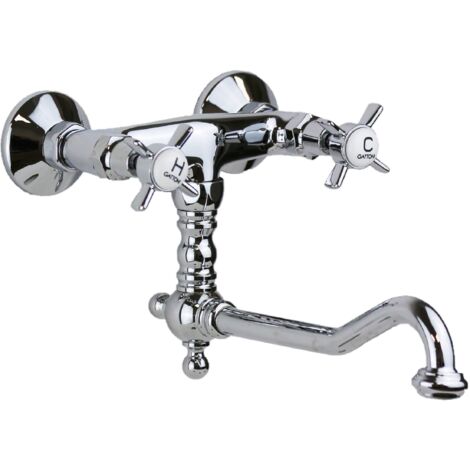 Robinet de cuisine à double levier de couleur chrome Gattoni London 1705117C0  Chromé