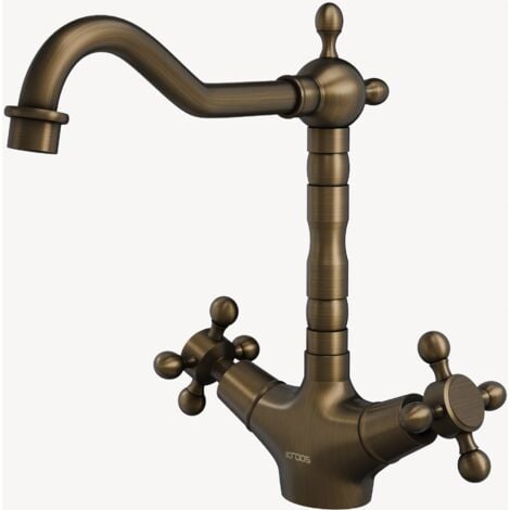 LOOKSHOP Robinet de cuisine antique - Finition laiton antique