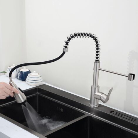 Robinet de cuisine avec douchette extensible,
