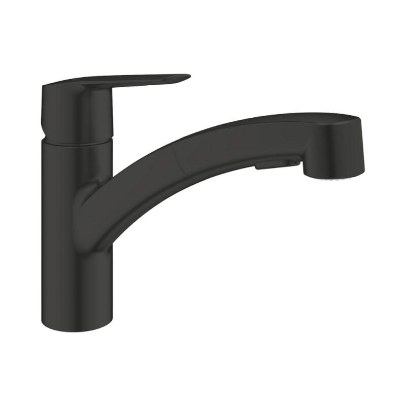 Grohe - Robinet de cuisine avec douchette noir mat