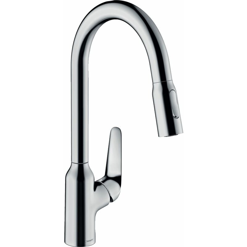 Hansgrohe - Mitigeur de cuisine 220 avec douchette extractible 2 jets chromé Focus M42