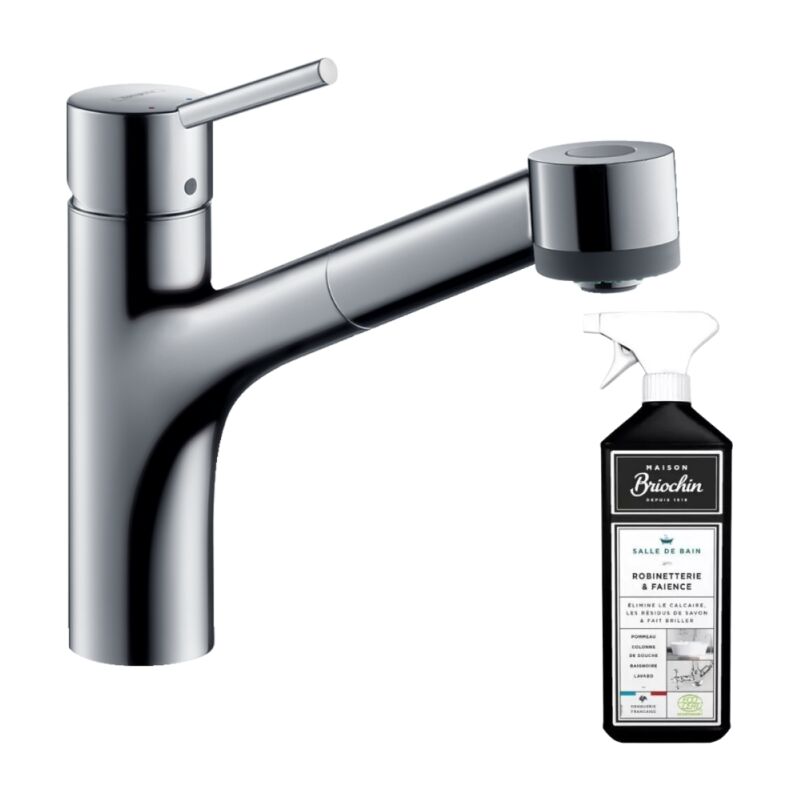 Hansgrohe - Robinet de cuisine avec douchette Talis M52 170 2 jets chromé + nettoyant Briochin