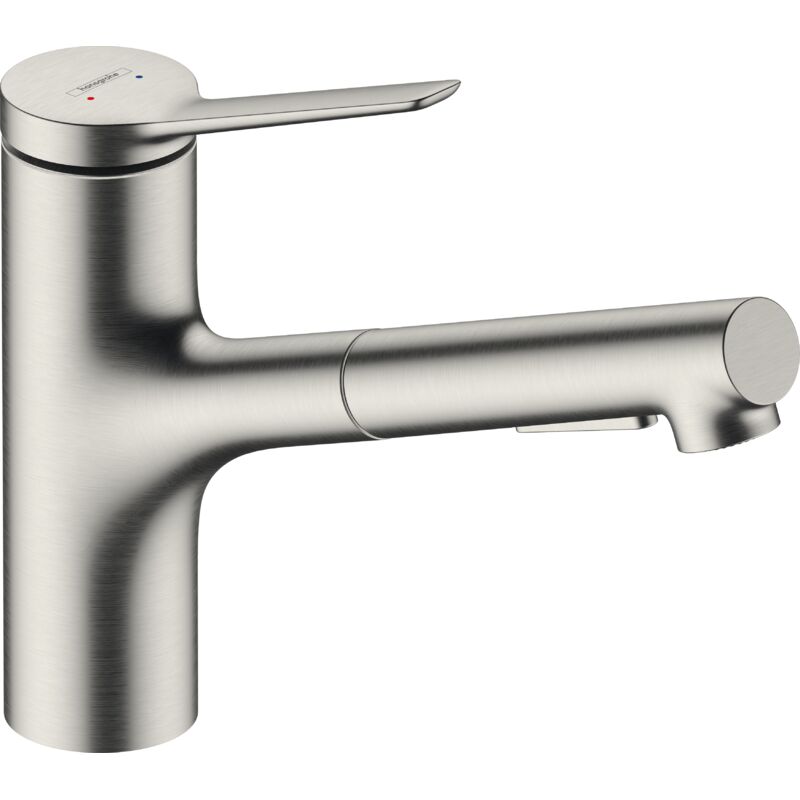Hansgrohe - Zesis M33 - Mitigeur d'évier 150, avec douchette extractible, aspect inox 74800800