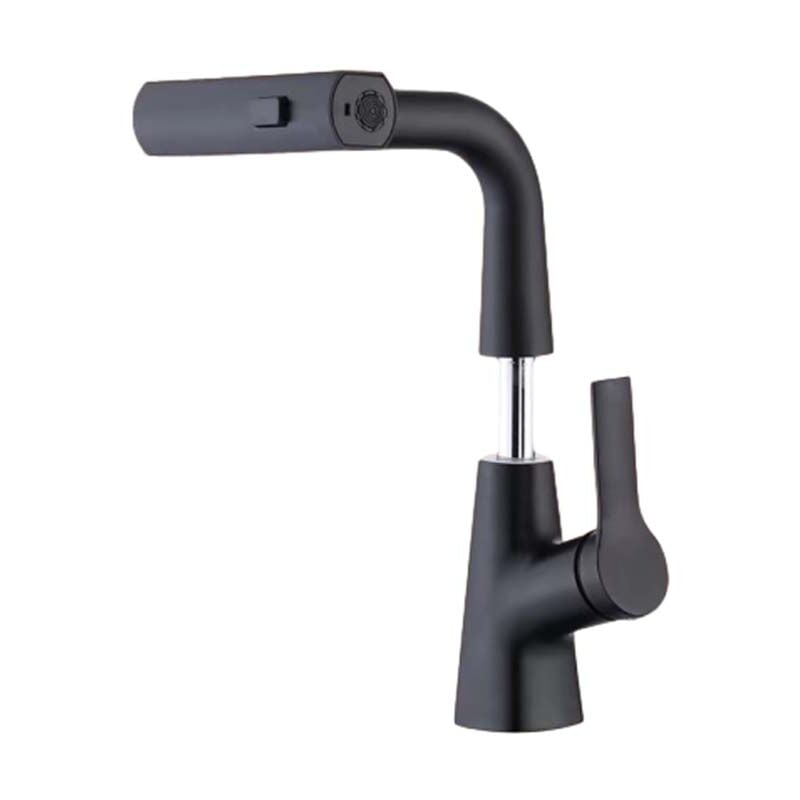 Tonchean - Robinet de cuisine avec douchette, robinet à cuvette en alliage de zinc à démarrage à froid avec bus pivotant, robinet à triple mode de