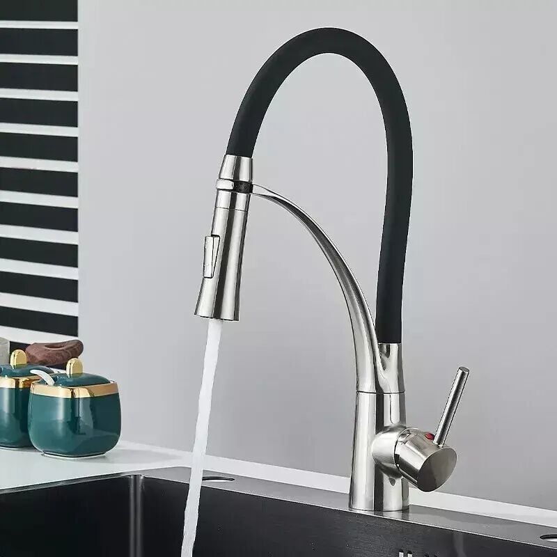 Suguword - Robinet Cuisine avec Douchette 2 Fonctions,Mitigeur Cuisine avec Douchette Extractible, Robinet Évier Cuisine Rotatif à 360°