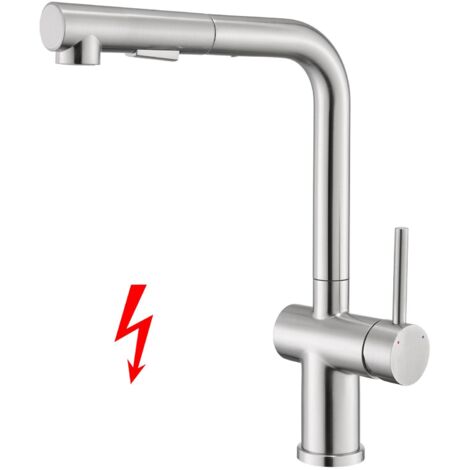 Robinet de Cuisine Basse Pression avec Douchette Extensible pour Chauffe-Eau ou Sppareils Sous évier