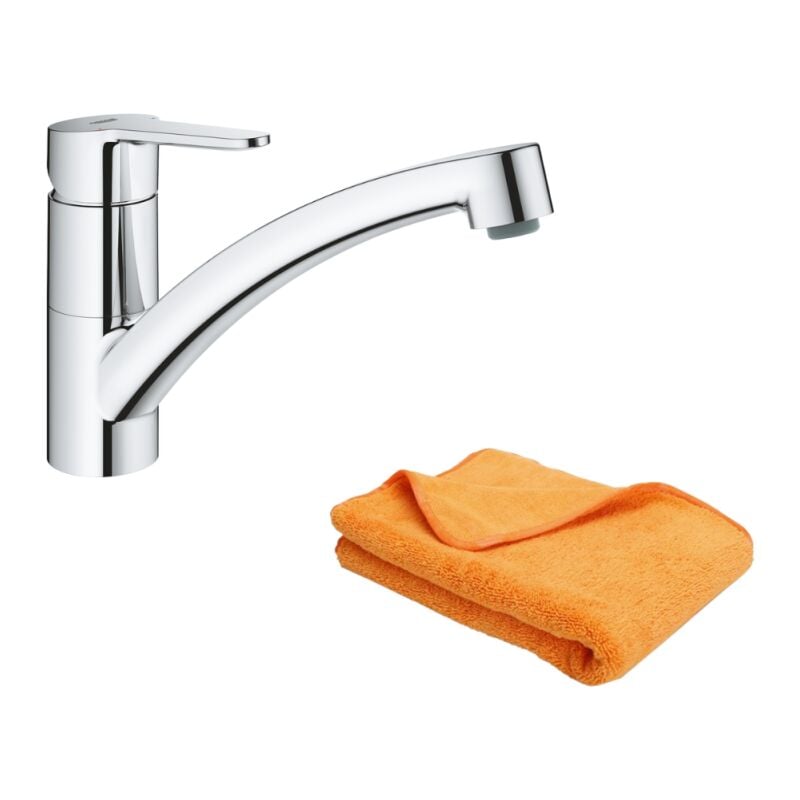 Grohe - Robinet de cuisine bec bas Start Eco Quickfix + microfibre