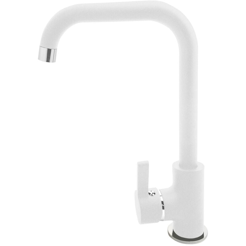 Robinet De Cuisine Bec Molletonné Blanc Silvio Pyramis
