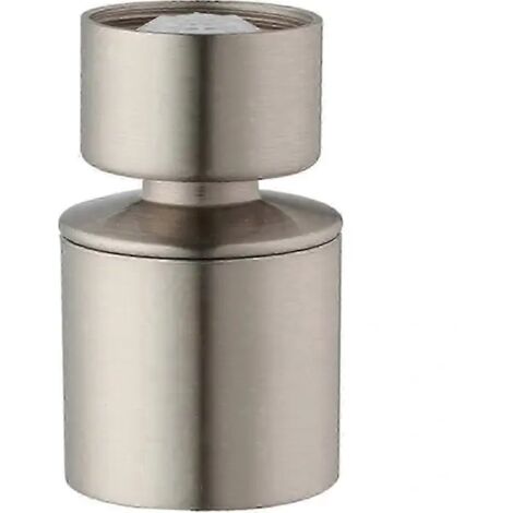 Robinet de cuisine en acier inoxydable nickelé brossé avec deux modes de jet et tête pivotante à 360 degrés pour économiser l'eau
