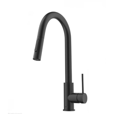 Robinet de cuisine en acier inoxydable, robinet extensible, mitigeur d'évier, avec 2 positions de sortie d'eau