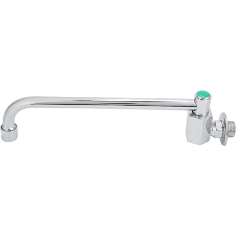 Robinet de Cuisine en Alliage Cuivre Argenté, Montage Murale 360° Rotatif, Robinet d'Eau Semi-Automatique (25 cm)