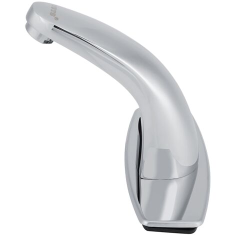 Robinet de Cuisine et Salle de Bain à Infrarouge Automatique avec Boîte de Contrôle - Zinc Alloy - Argent - G1/2in - Batterie 4 AA