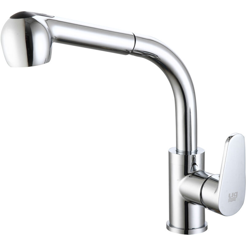 Dp Griferia - Robinet de cuisine extractible à bec haut, modèle Aleli