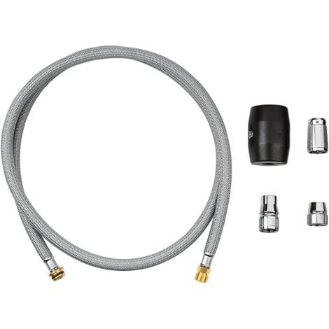 SJQKA Robinet de cuisine flexible avec douchette extractible, compatible avec les derniers modèles de robinets Grohe, tressé en nylon, 48293000