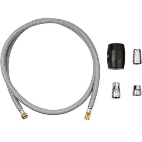Robinet de cuisine flexible avec douchette extractible – Longueur 1425 mm – Compatible modèles Grohe – Tressé en nylon