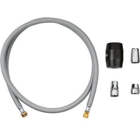 Robinet de cuisine flexible avec douchette extractible – Longueur 1425 mm – Compatible modèles Grohe – Tressé en nylon