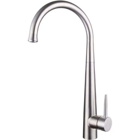 Robinet de cuisine flexible en acier inoxydable noir, mitigeur d'eau chaude et froide, montage sur comptoir, robinet d'évier rotatif à 360°