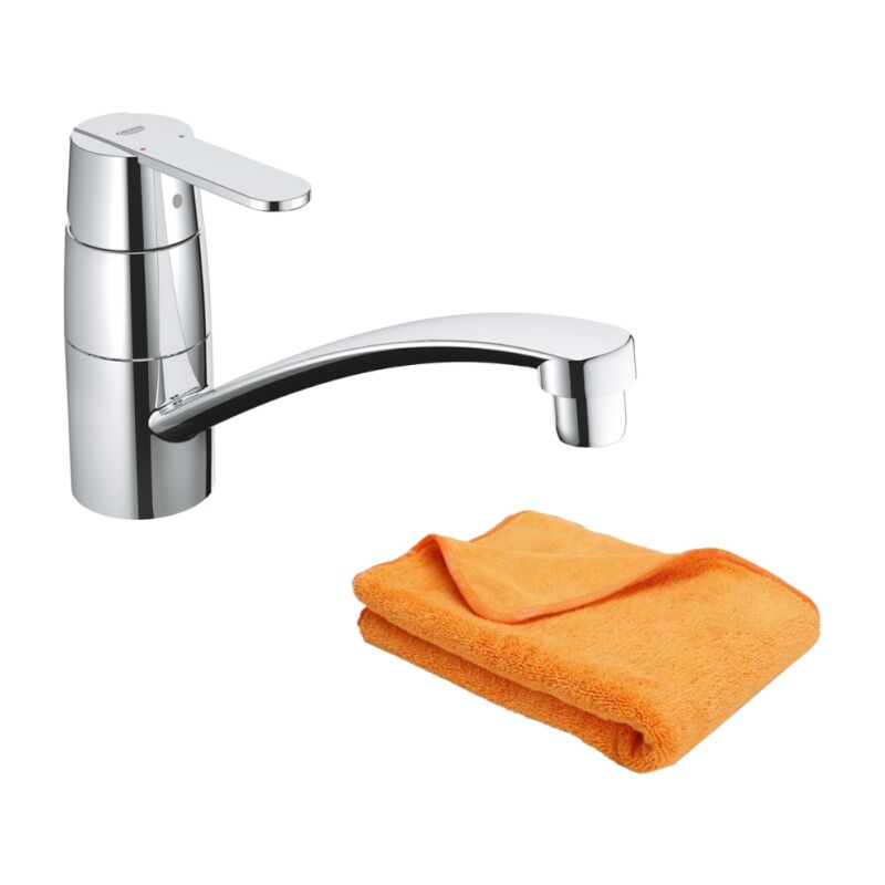 Grohe - Robinet de cuisine Get Quickfix chromé + microfibre