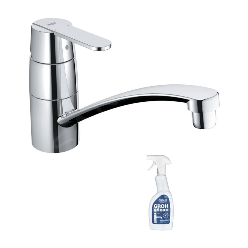 Grohe - Robinet de cuisine Get Quickfix chromé + nettoyant GrohClean