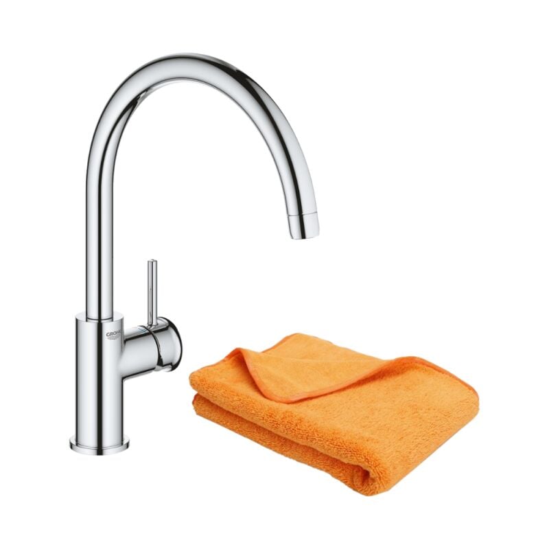 Grohe - Robinet de cuisine Start Classic Quickfix chromé + microfibre