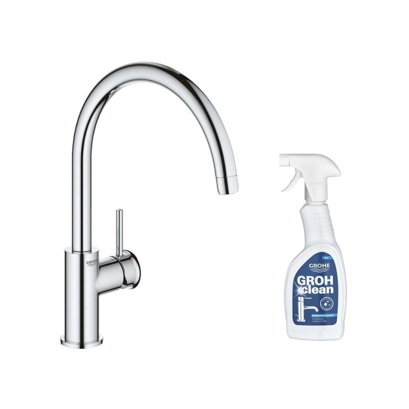 Robinet de cuisine Grohe Start Classic Quickfix chromé + nettoyant GrohClean