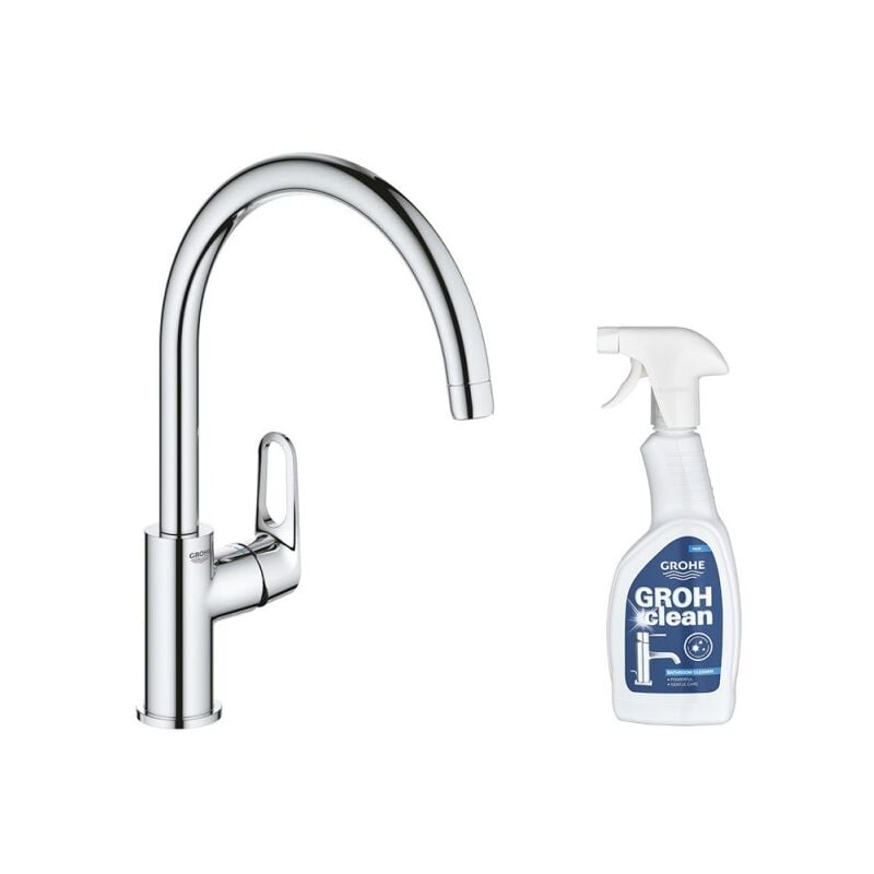 Grohe - Robinet de cuisine Start Flow Quickfix + nettoyant GrohClean