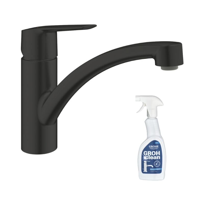 Grohe - Robinet de cuisine Start noir mat + nettoyant GrohClean