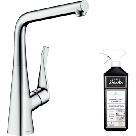 Robinet de cuisine HANSGROHE Metris M71 320 chromé + nettoyant Briochin