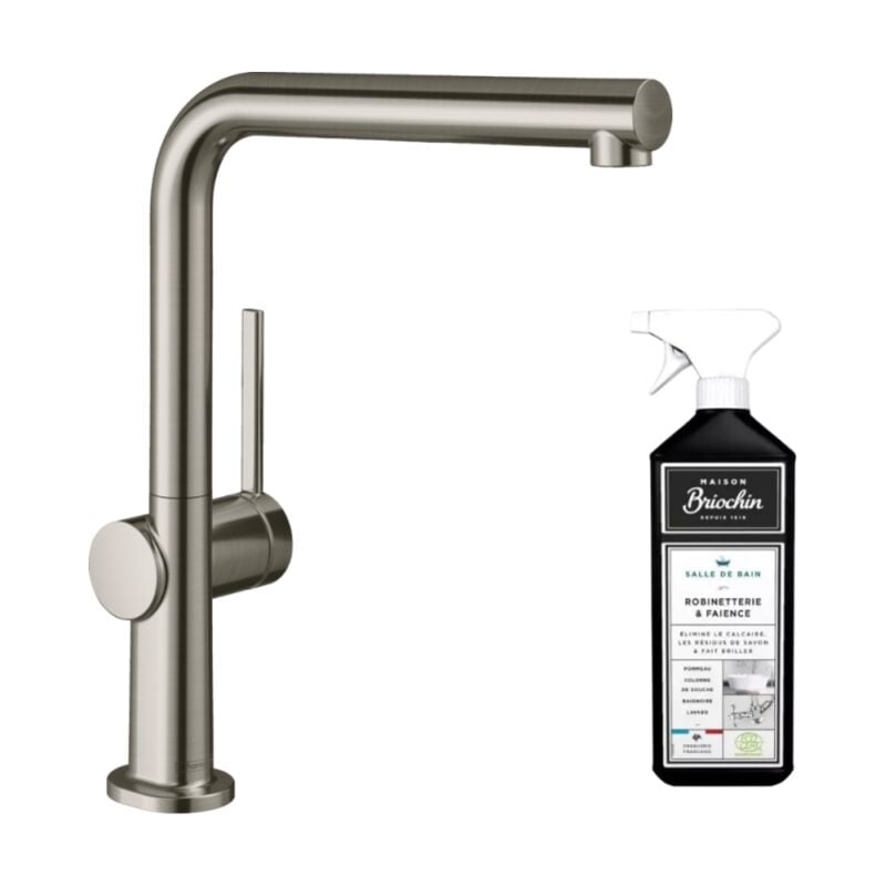 Hansgrohe - Robinet de cuisine Talis M54 270 aspect acier inox + nettoyant Briochin