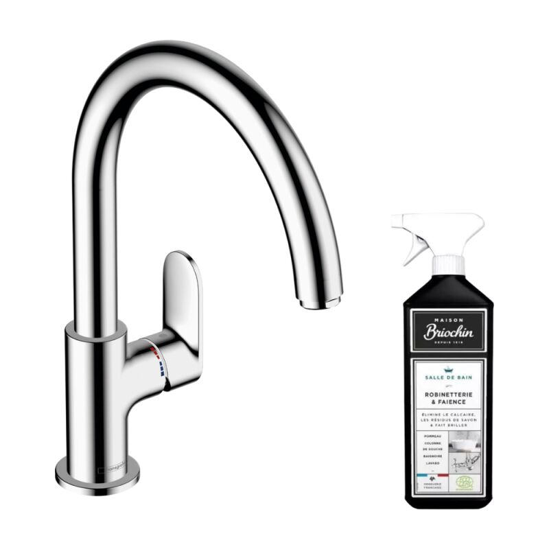 Hansgrohe - Robinet de cuisine Vernis Blend M35 210 chromé + nettoyant Briochin