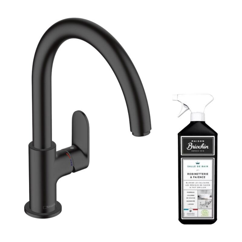 Hansgrohe - Robinet de cuisine Vernis Blend M35 210 noir mat + nettoyant Briochin