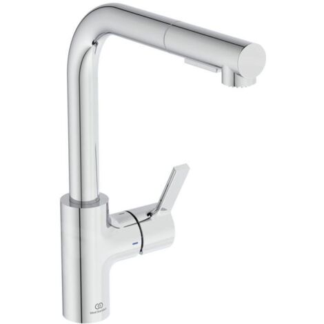 Robinet de cuisine IDEAL STANDARD Gusto douchette extractible chrome