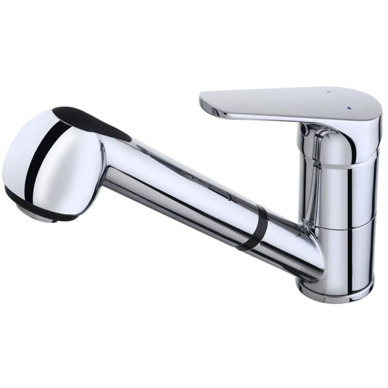 Pro Et Discount - Robinet de cuisine mitigeur évier chromé avec douchette extractible