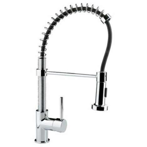 Robinet de cuisine mitigeur monocommande chrome – Douchette extensible – Cartouche céramique – Système de montage rapide – Sanitop Wingenroth