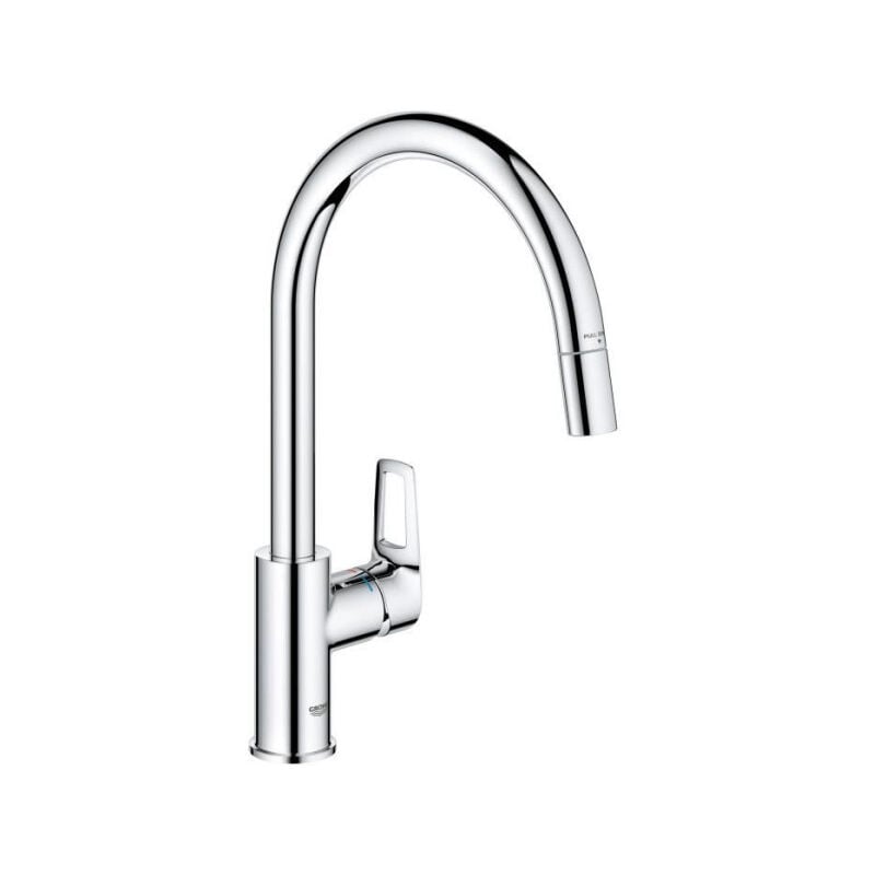 Mitigeur de cuisine Grohe StartLoop - Chromé - Bec haut en c - Mousseur extractible - 30556000