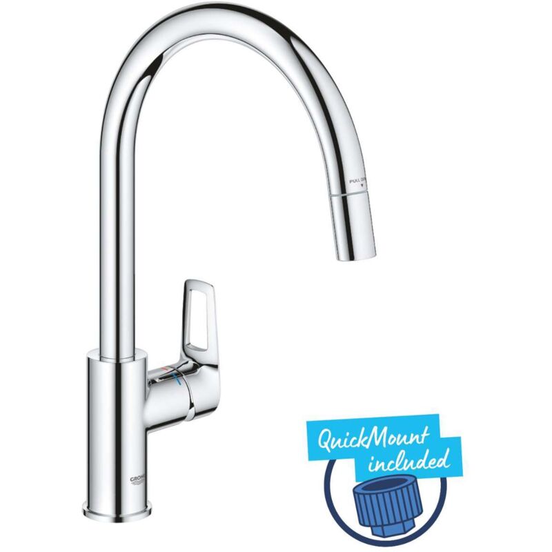Grohe - Start Loop mitigeur monocommande évier avec douchette, chrome (G30556000)