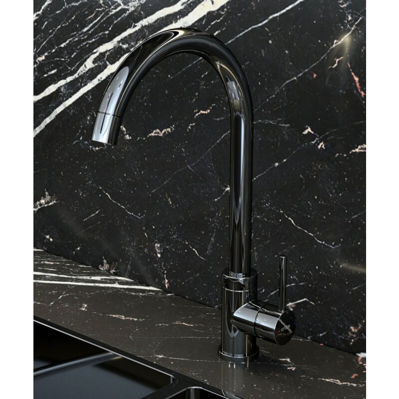 Mitigeur de cuisine Chromé - Corbeau