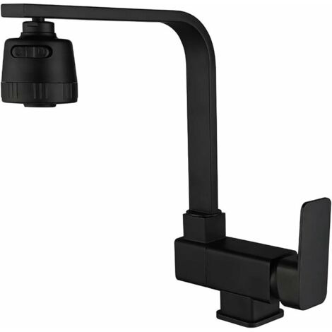 Robinet De Cuisine Mitigeur Rabattable Sous Fenêtre Noir,Bec Rotatif Pivotant Repliable Pour, Laiton Santé Sans Plomb, Pour Evier Devant Fenêtre (A)
