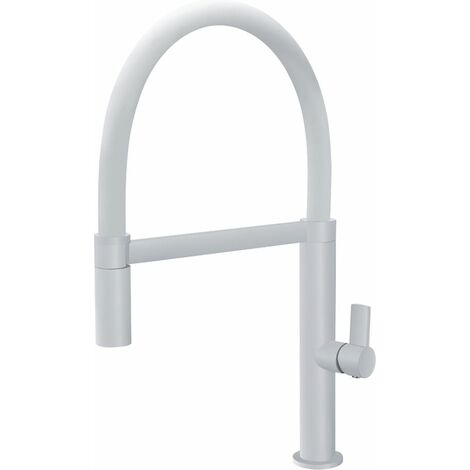 Robinet de cuisine monocommande extractible blanc mat Série Laos - IMEX