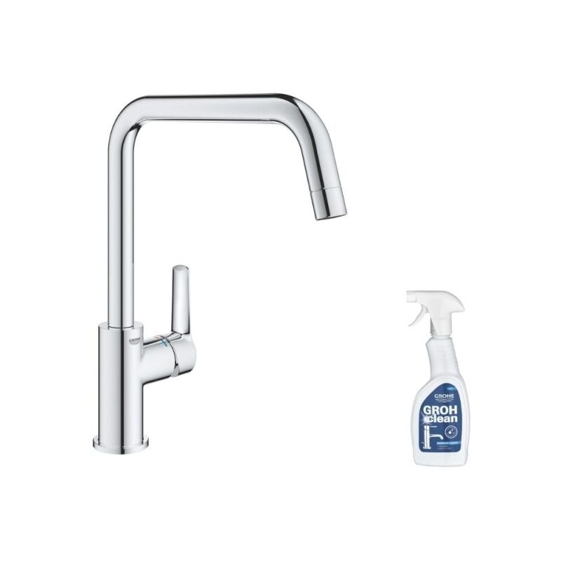 Grohe - Robinet de cuisine monocommande Start 2021 chromé + nettoyant GrohClean