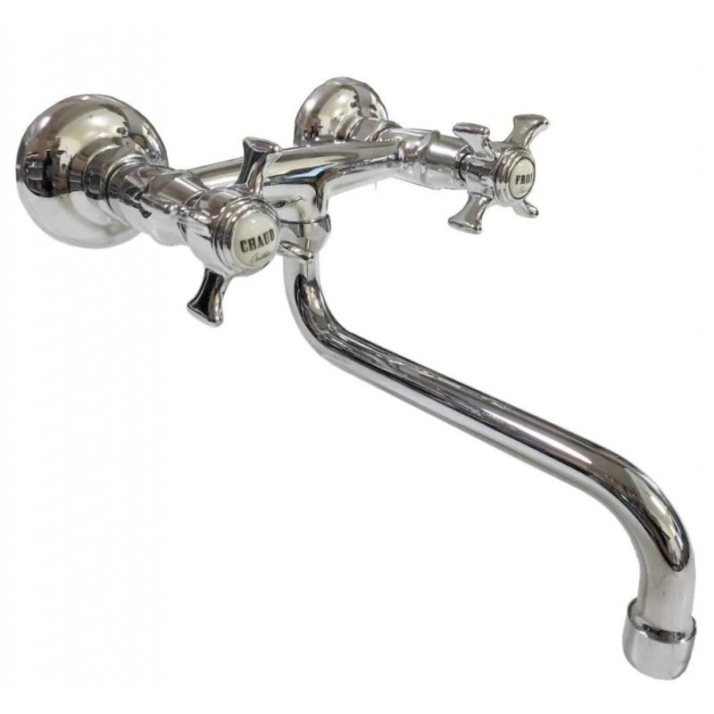 Mélangeur d'évier mural chromé modèle Chambord.