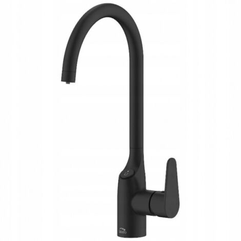 Robinet de cuisine noir avec raccord pour filtre à eau