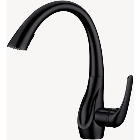 robinet de cuisine noir bec pivotant 224 360 176 avec douchette robinet de cuisine noir bec pivotant 224 360 176 avec douchette