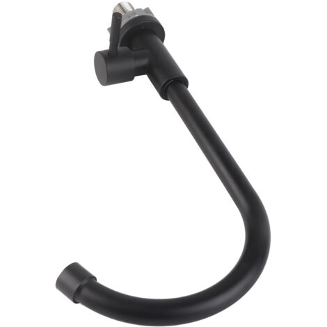 Robinet de cuisine noir mat à rotation 90° G1/2 pour évier avec commande eau froide